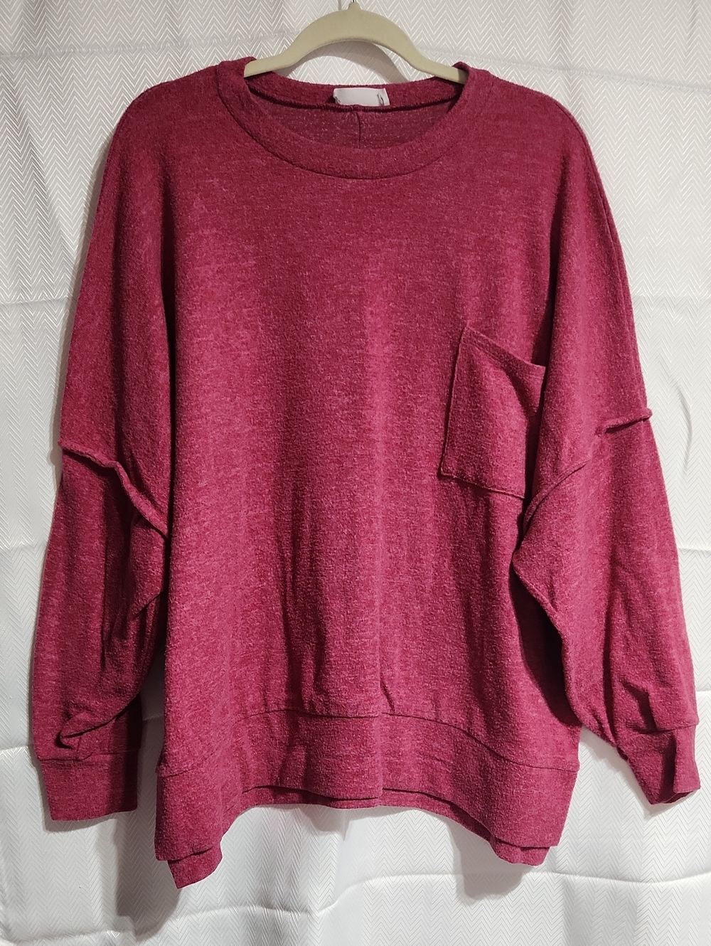 1X Zenana Outfitters Rosewood Pullover Sweatshirt